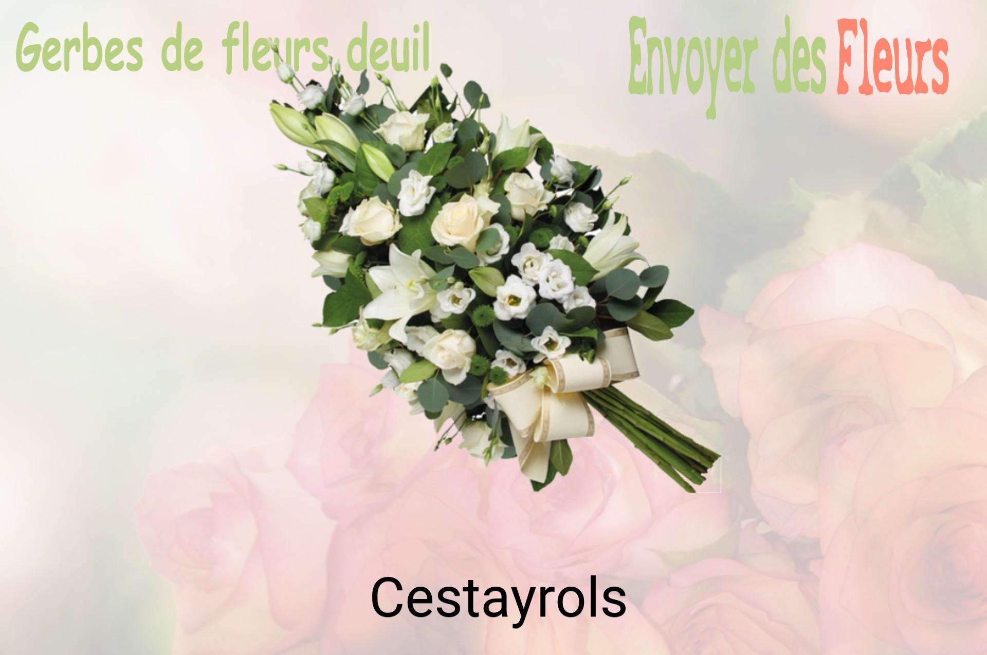 Gerbe de fleurs de deuil livrée à Cestayrols